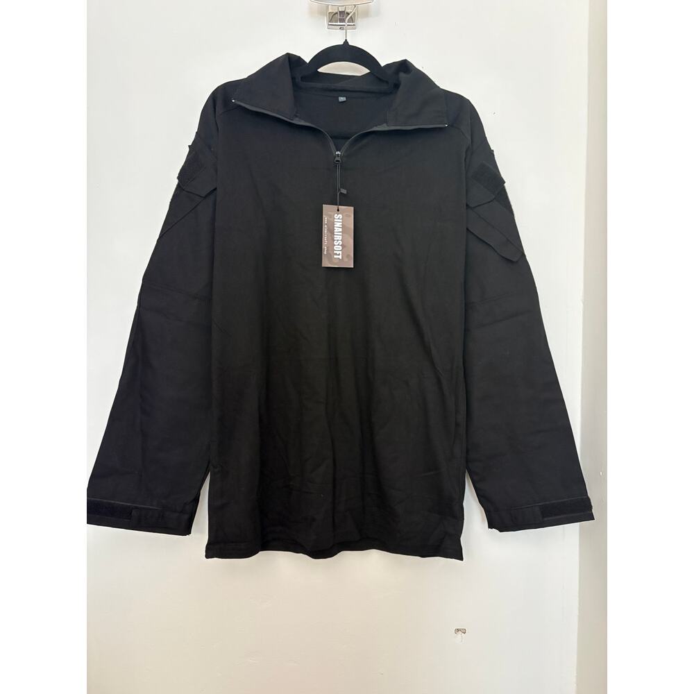 SINAIRSOFT Black Tactical 1/4 Zip Pullover Jacket Size L NWT